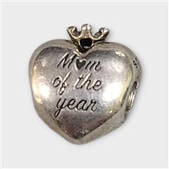 PANDORA Charm S925 Mom of the Year Heart Charm